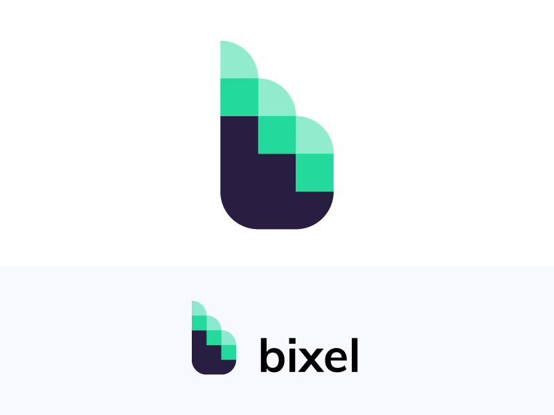 B Company Logo - B + pixel logo concept for esports software company