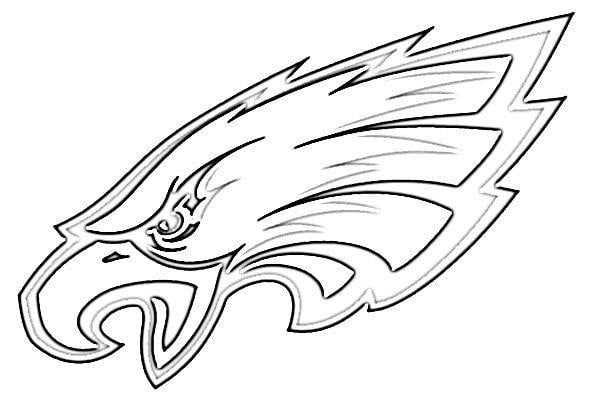 Black and White Eagle Football Logo - Philadelphia+Eagles+Logo+Coloring+Page | Eagles | Eagles, Football ...