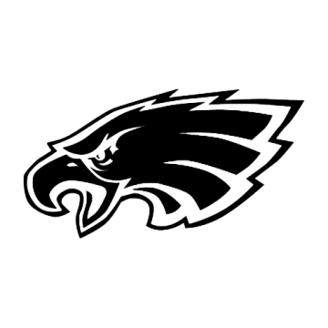 Black and White Eagle Football Logo - Eagl Footbal Philadelphia.PNG