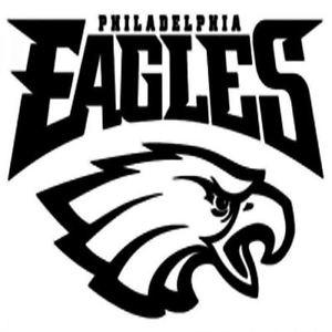 Black and White Eagle Football Logo - Philadelphia Eagles Football Vinyl Logo Sports Gift laptop Fan | eBay