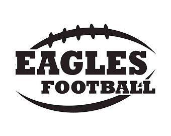 Black and White Eagle Football Logo - Eagles vector file