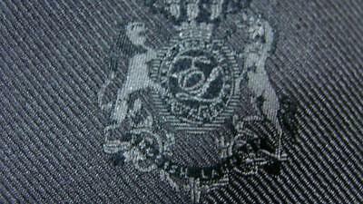 English Laundry Logo - ENGLISH LAUNDRY PLAIN Black Gray Two Loin Logo Silk Necktie Tie ...