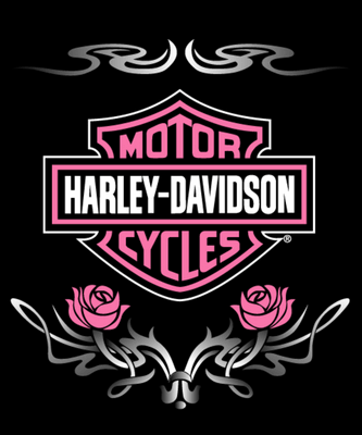 Harley-Davidson Pink Logo - Harley Davidson Pink Rose Tattoo 50 x 60 Fleece Throw