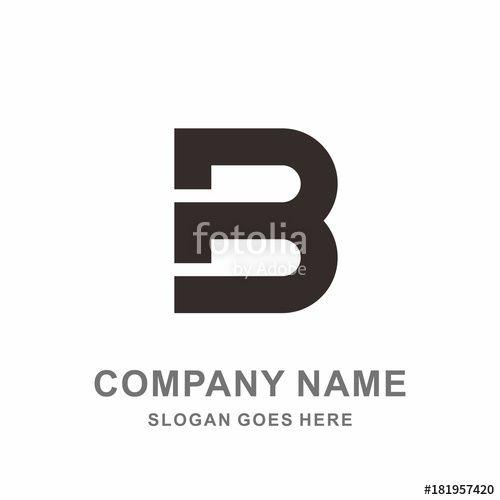 B Company Logo - Monogram Letter B Geometric Square Circle Architecture Interior ...