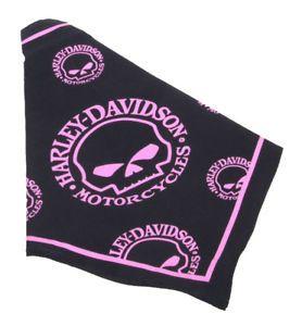 Harley-Davidson Pink Logo - Harley Davidson Pink Willie G Skull Pet Tie Bandana 20in, Black