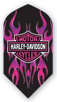 Harley-Davidson Pink Logo - Harley Davidson Pink Flames Slim Dart Flights