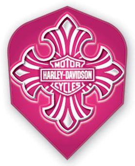 Harley-Davidson Pink Logo - Harley Davidson Pink Cross Standard Dart Flights