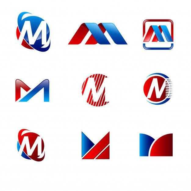 M Logo - Alphabet letter m logo design set. Vector | Premium Download