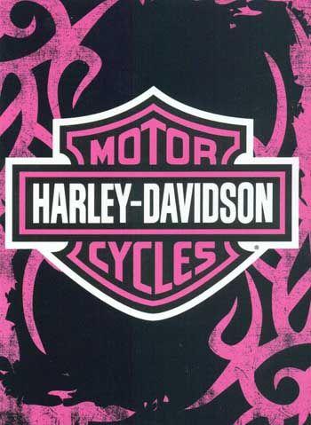 Harley-Davidson Pink Logo - Ruginternational.com- Biker Blankets Collection!! Harley Davidson