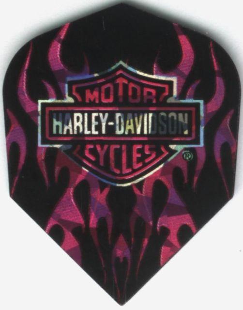 Harley-Davidson Pink Logo - Harley Davidson Pink Flame Logo Dart Flights 3 per Set