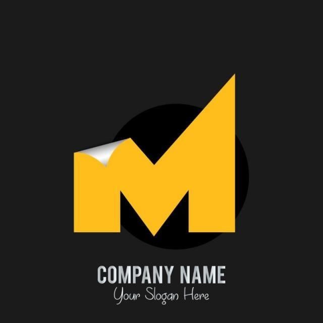 Yellow M Logo - m logo with dark background Template for Free Download on Pngtree