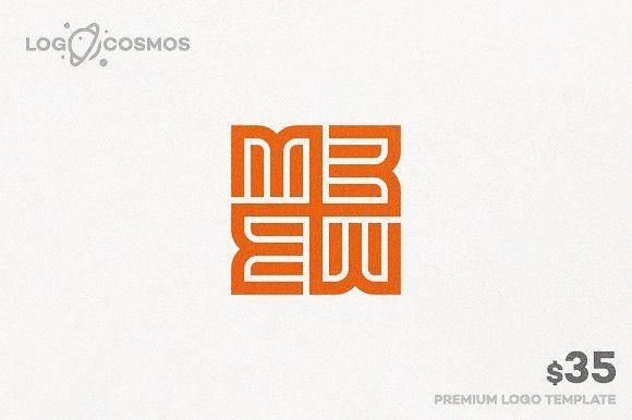 Orange M Logo - Mercaba - Monogram Letter M Logo ~ Logo Templates ~ Creative Market