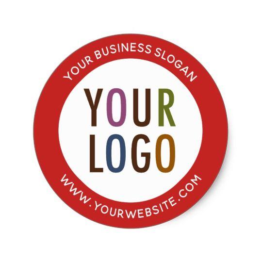 Round Brand Logo - Round Promotional Business Stickers Company Logo. Zazzle.co.uk