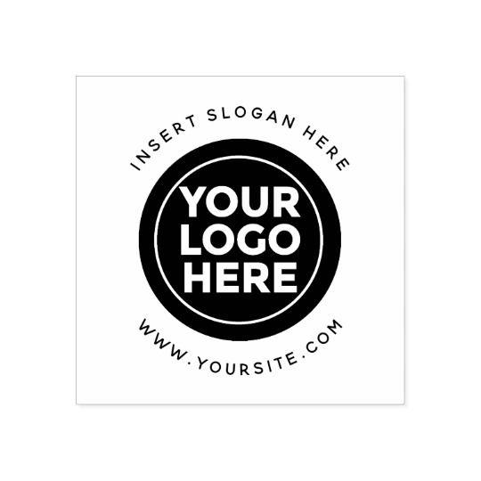 Round Brand Logo - Round Custom Your Company Logo Rubber Stamp | Zazzle.co.uk