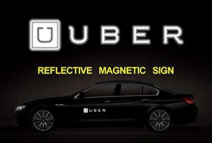 Uber Big Logo - Cut Grace (Set of 2) BIG Reflective Magnetic UBER LOGO