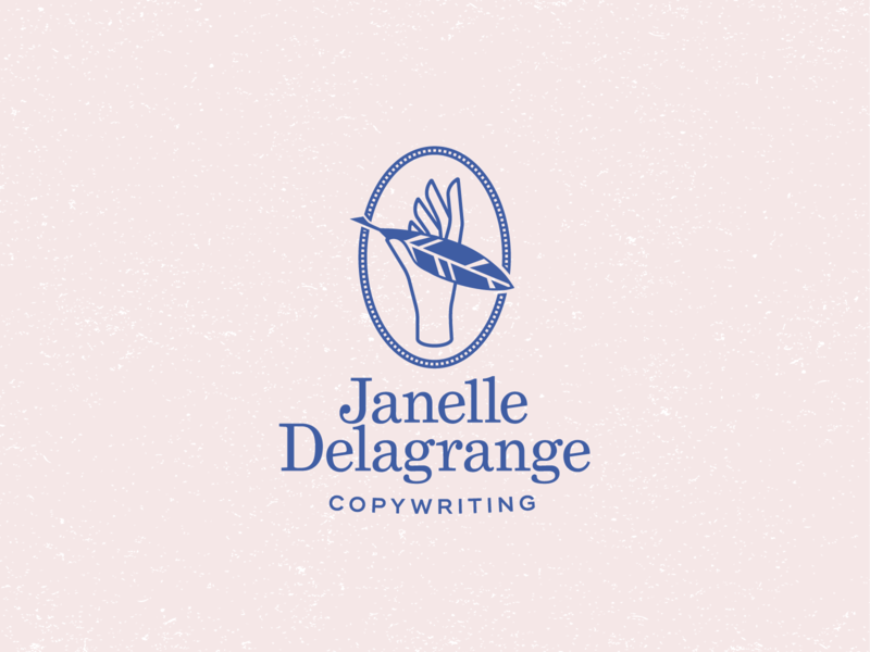 Quill in Hand Logo - Janelle Delagrange by Evan Delagrange | Dribbble | Dribbble