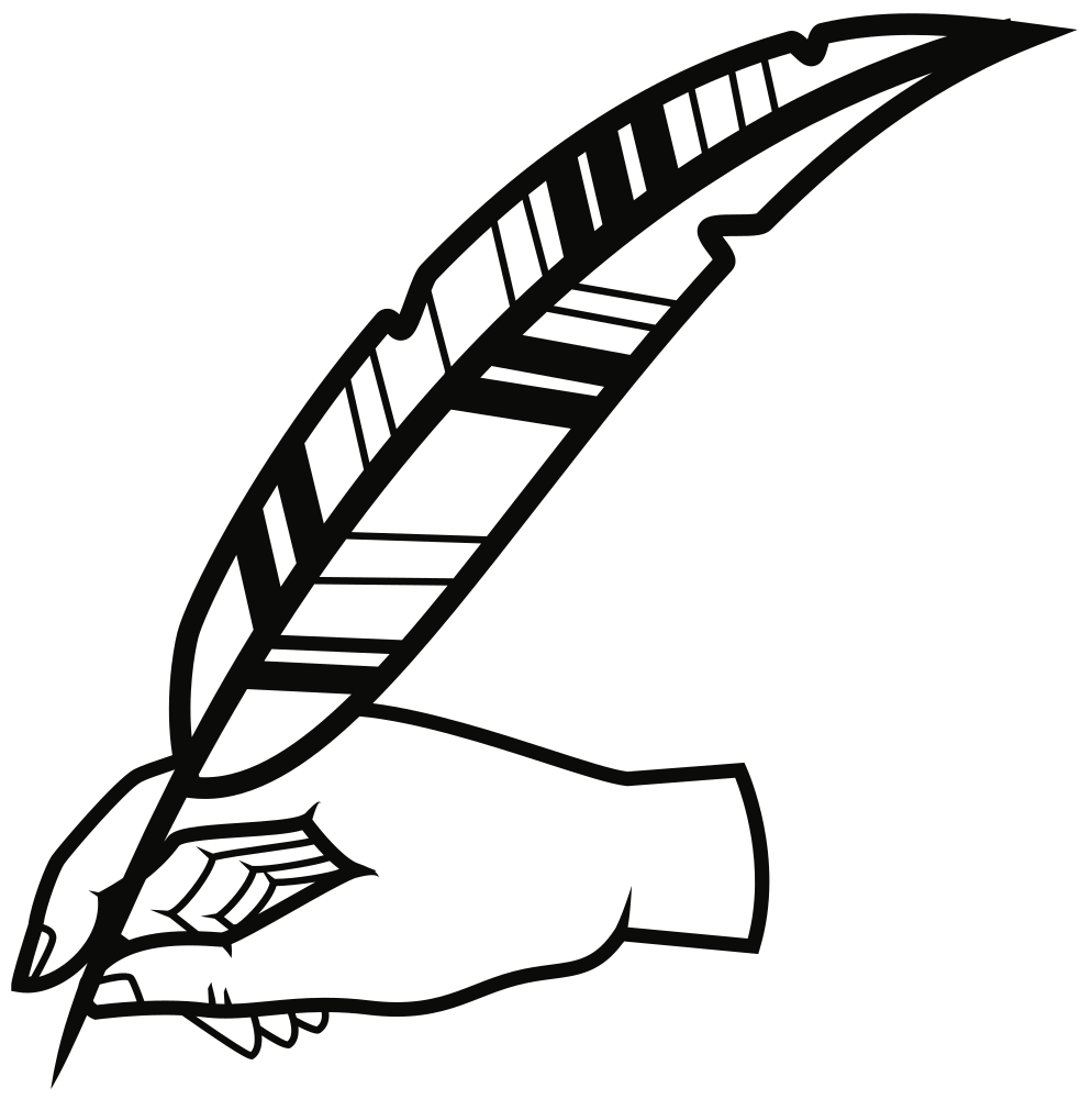 Quill in Hand Logo - OnlineLabels Clip Art - Hand With Quill Pen