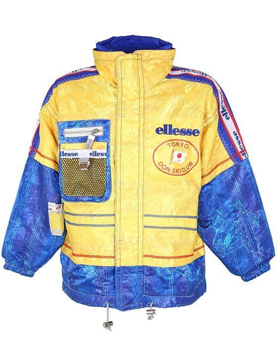 Yellow and Blue M Logo - Ellesse Yellow & Blue Tokyo Ski Club Jacket - M Blue, Yellow ...
