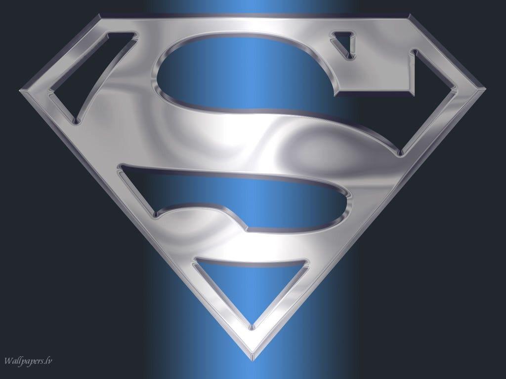 Blue and White Superman Logo - Superman Logo Background