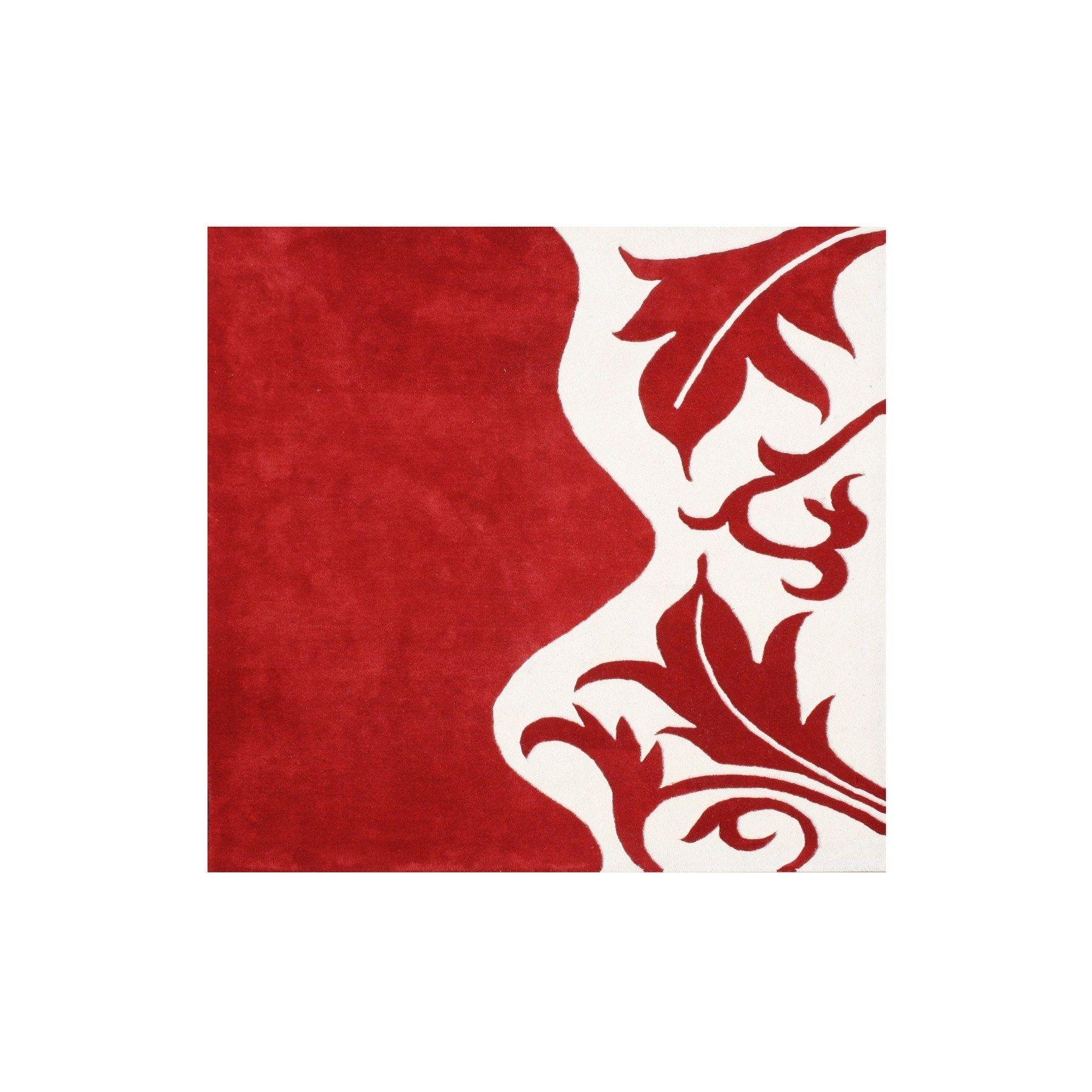 Quill in Hand Logo - Shop Hand-tufted Royal Quill Red/ White Wool Rug - 6' - On Sale ...