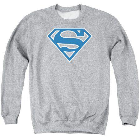 Blue and White Superman Logo - Superman - Superman Blue & White Shield Mens Crewneck Sweatshirt ...