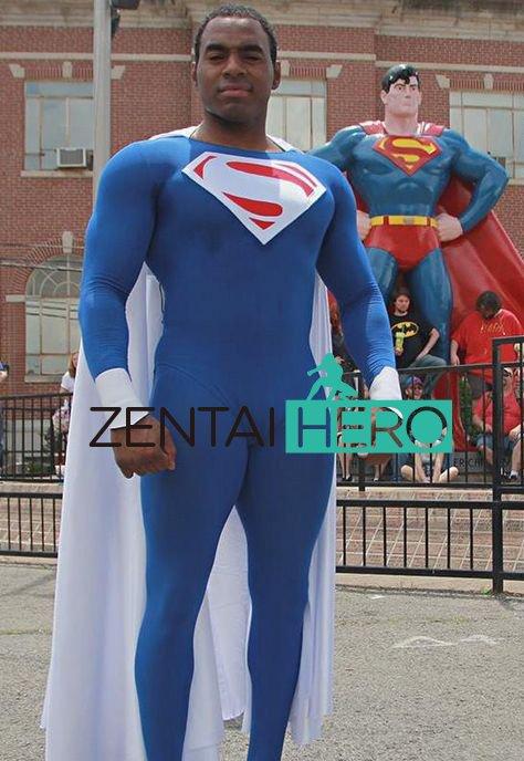 Blue and White Superman Logo - Blue And White Superman Halloween Costume [1509022] - $39.99 ...
