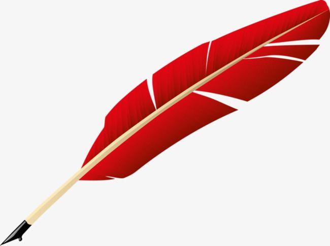 Quill in Hand Logo - Hand-painted Quill, Red, Feather, Hand Pen PNG Image and Clipart for ...