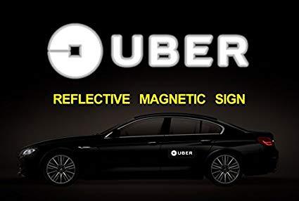 Uber Big Logo - (Set of 2) BIG Reflective Magnetic UBER NEW LOGO SIGN