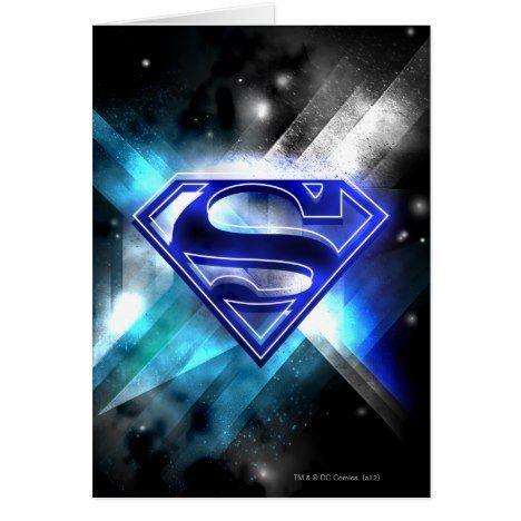 Blue and White Superman Logo - Superman Stylized. Blue White Crystal Logo. Superman