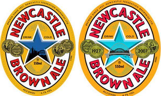 Newcastle Beer Logo - Newcastle Brown Ale label gets makeover