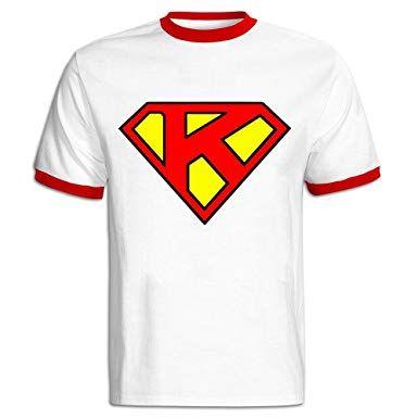 Yellow and Red K Logo - MTOO Men's Super Word K Logo T Shirts Super Word K Logo: Amazon.co