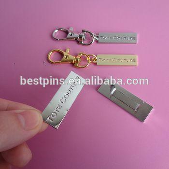 Zipper Company Logo - Custom Made Company Logo Metal Handbag Tags And Zipper Pulls - Buy ...