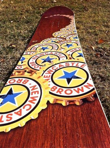 Newcastle Beer Logo - Newcastle Brown Ale Beer Logo Real Head Snowboard Limited Edition ...