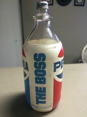 Vintage Pepsi Bottle Logo - VINTAGE PEPSI COLA The Boss 64oz Foam Paper Label SODA BOTTLE