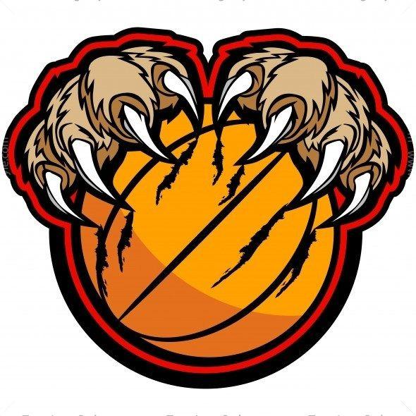 Cougar Basketball Logo - Cougar Claws Basketball - Vector Clipart Cougar Claws