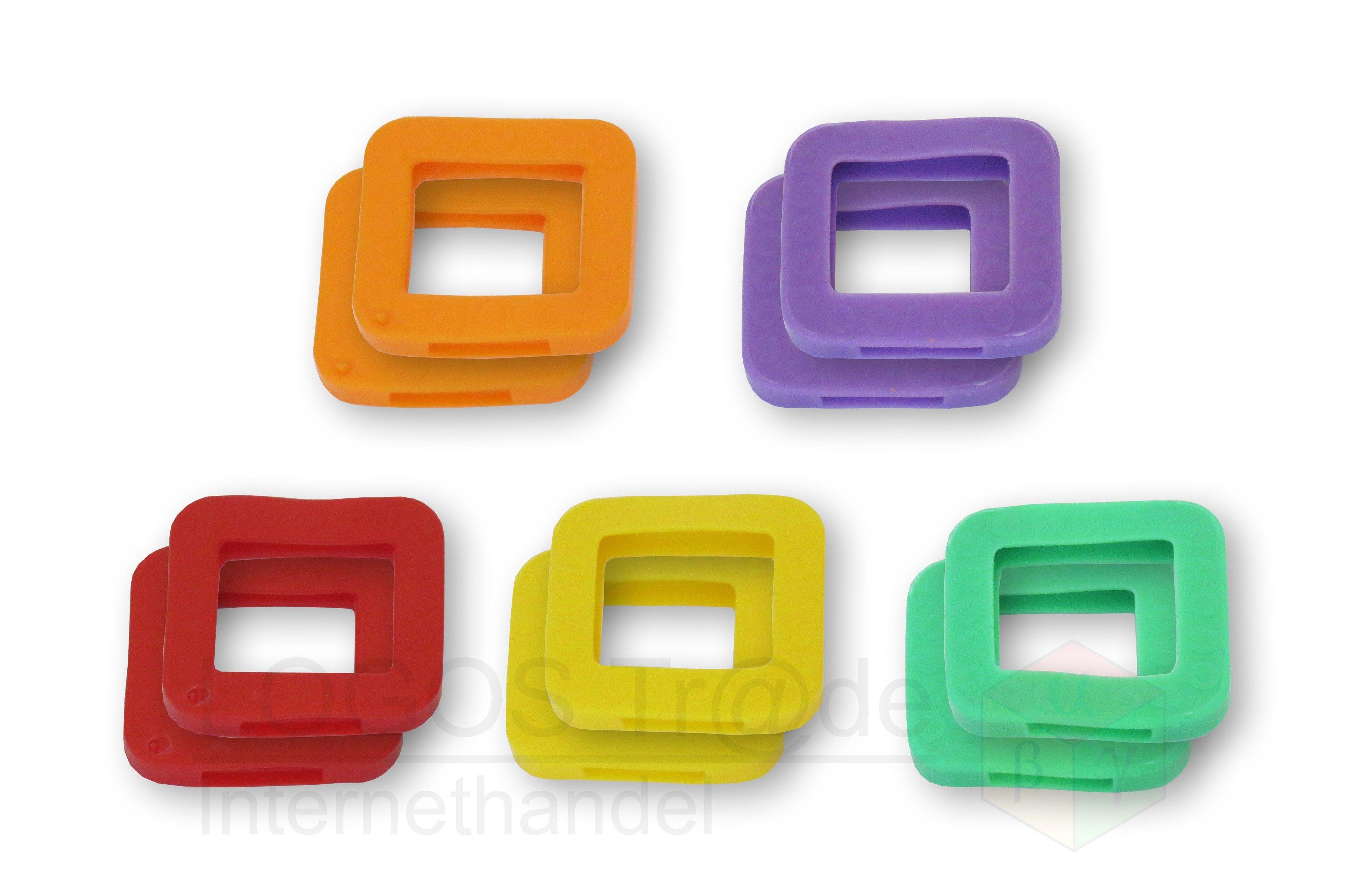 Purple Red Square Logo - key rings / Key ring / key cap: (square) 10 items color selection