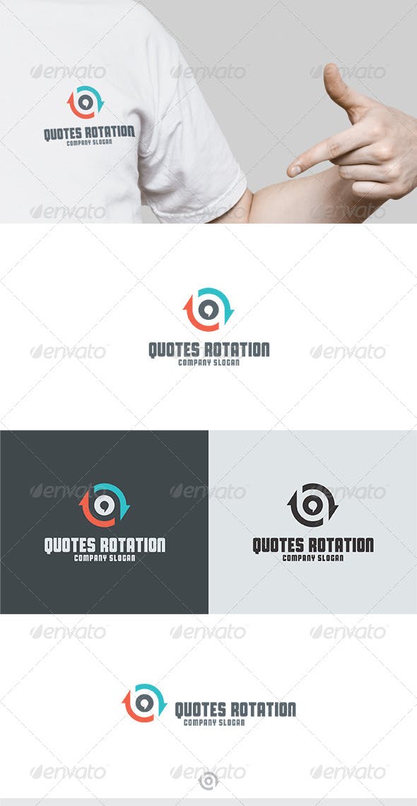 Rotation Logo - Quotes Rotation Logo by Kapacyko | GraphicRiver