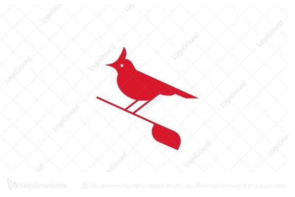 Red Bird Red a Logo - Bird On A Branch Logo