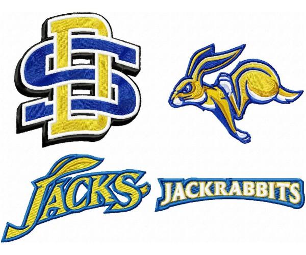 Jackrabbit Logo - South Dakota State Jackrabbits logo machine embroidery design