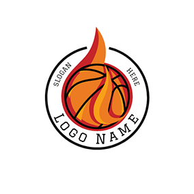Orange Yellow Circle Logo - Free Basketball Logo Designs | DesignEvo Logo Maker