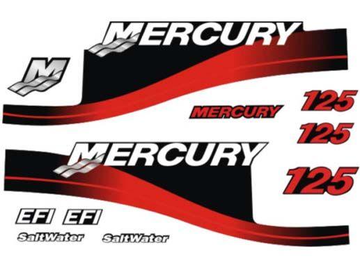 Mercury Boat Logo - Product: 125hp Mercury EFI SaltWater outboard motor cowl boat decals ...