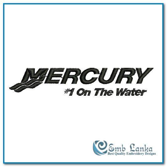 Mercury Boat Logo - Mercury Boat Logo Embroidery Design