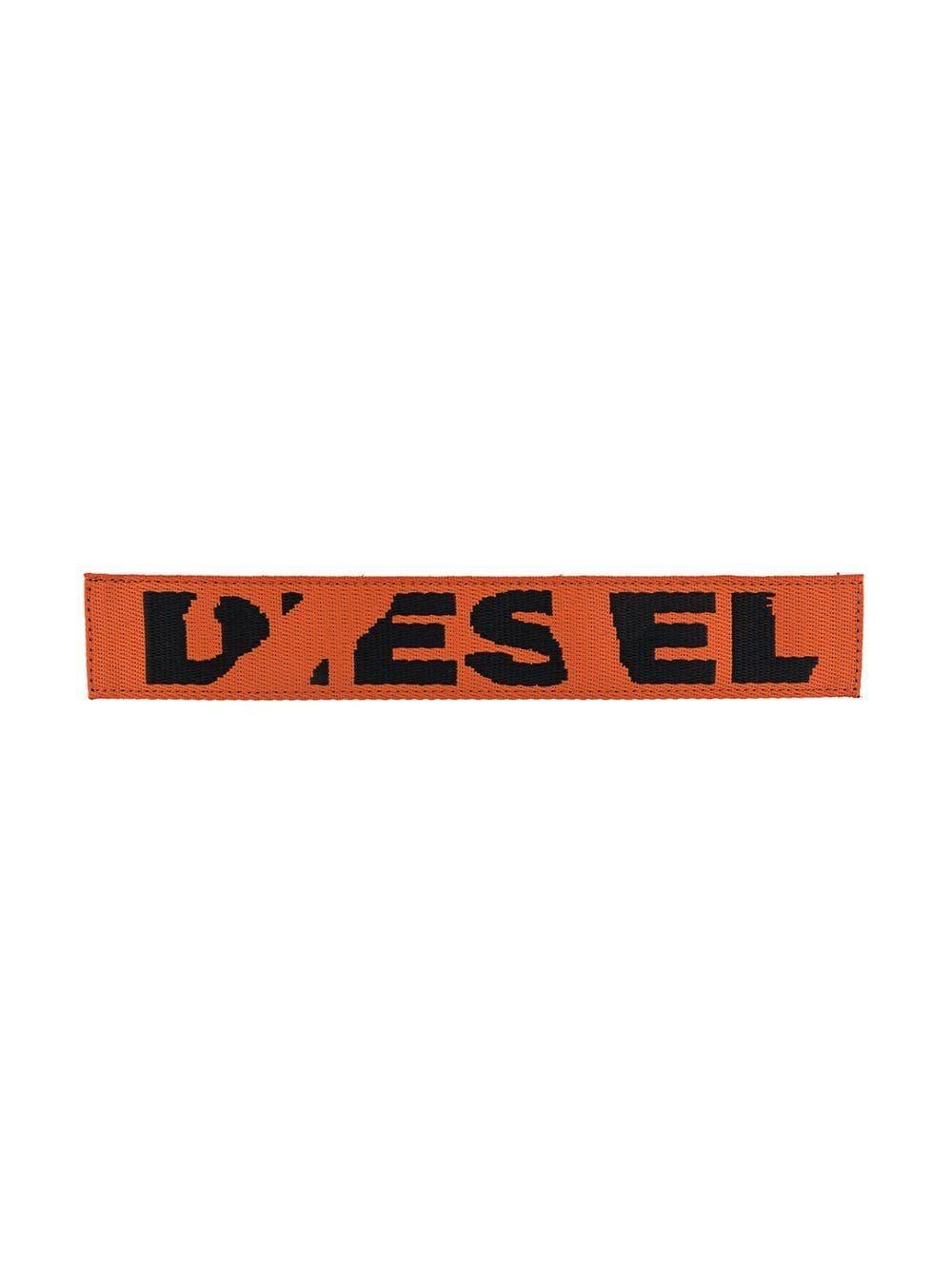 Orange Rectangle Logo - DIESEL Logo Bracelet in Orange for Men
