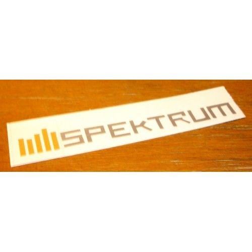Orange Rectangle Logo - Spektrum logo sticker - Orange & Silver - 100mm