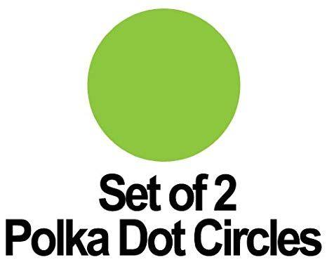 2 Green Circles Logo - Set Of 2 8 Lime Green Circles Polka Dots Vinyl Wall