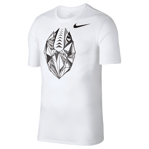 Black and White Nike Football Logo - Nike Football Logo T-Shirt - Men's - Football - Clothing - White