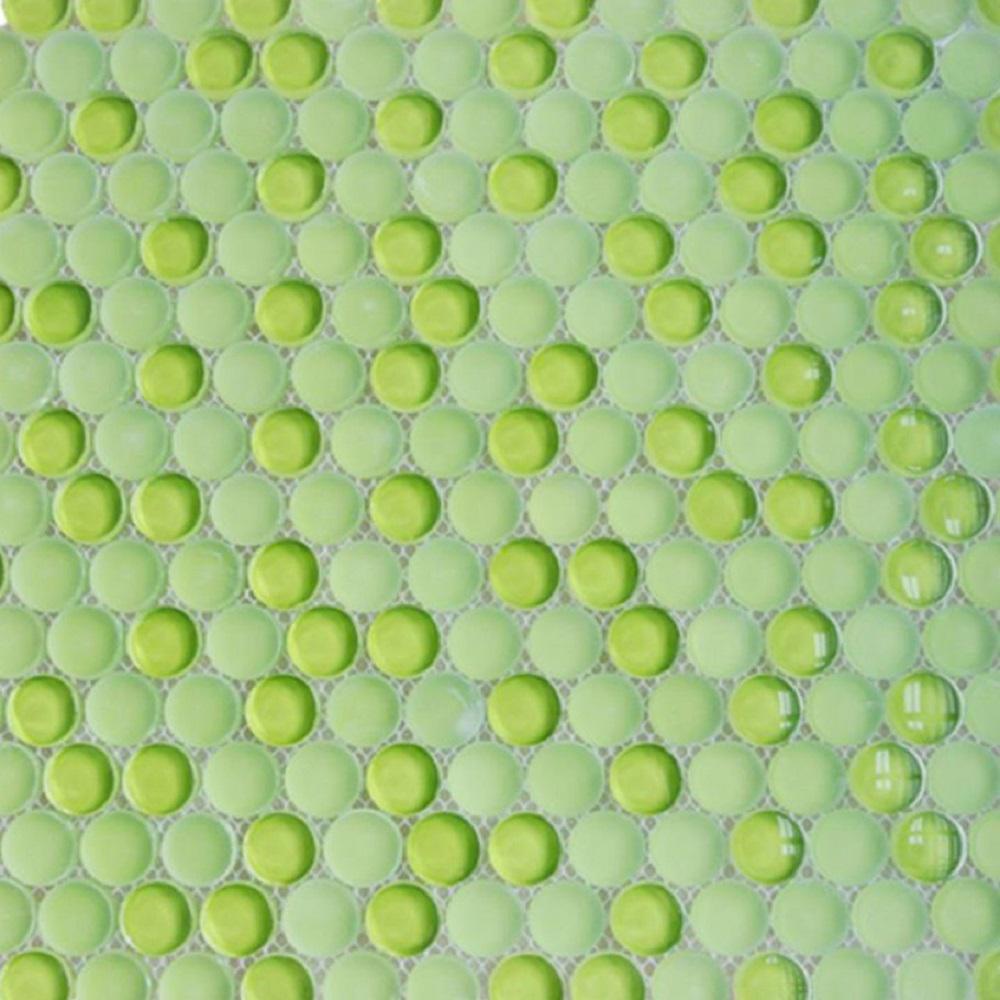 2 Green Circles Logo - Ivy Hill Tile Contempo Light Green Circles 12 in. x 11-1/2 in. 8mm ...