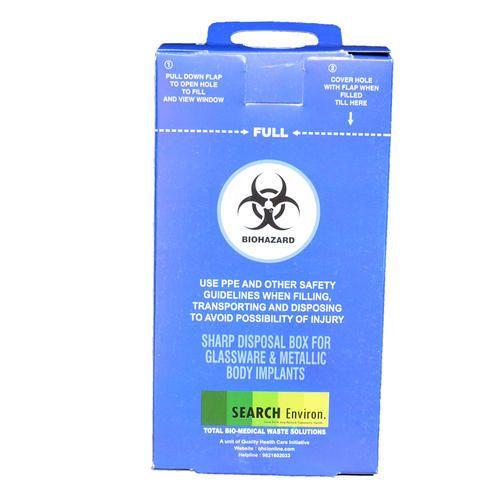 Open Blue Box Company Logo - Cardboard Sharps Disposal Blue Box, Rs 35 /box, Quality Health Care