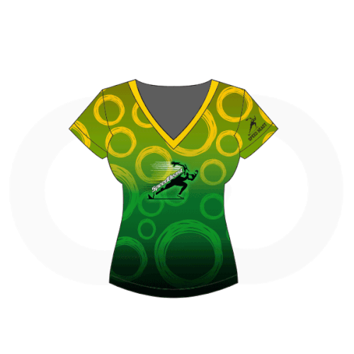 2 Green Circles Logo - Speed Beast Womens Green Circles T-Shirt - Wooter Apparel