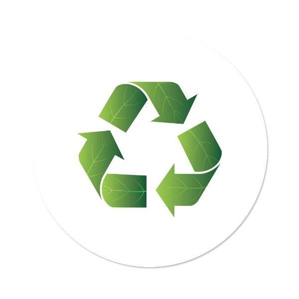 2 Green Circles Logo - Green Leaf Recycle Labels | 2